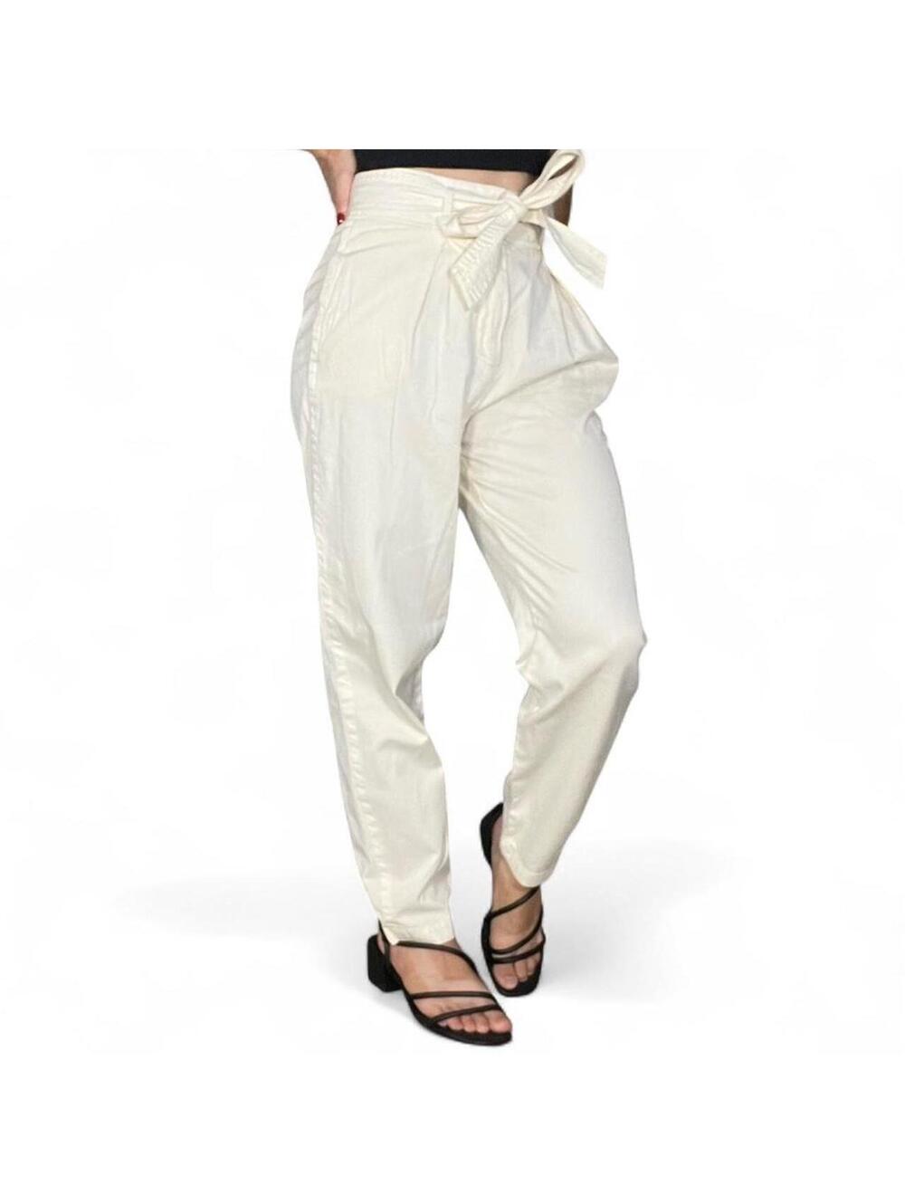 Free People Cream High Rise Utility Pants Size 0